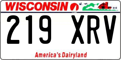 WI license plate 219XRV