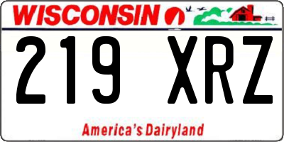 WI license plate 219XRZ