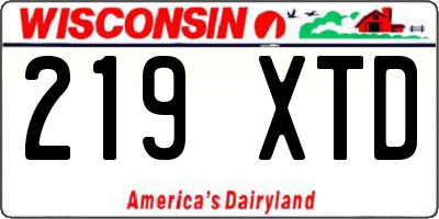 WI license plate 219XTD