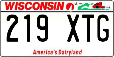 WI license plate 219XTG