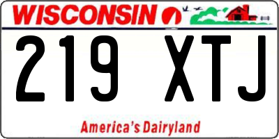 WI license plate 219XTJ