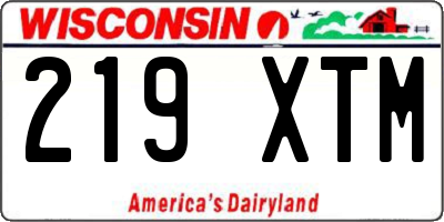 WI license plate 219XTM