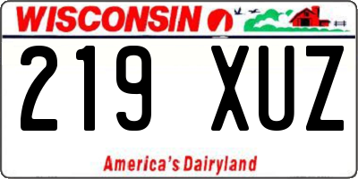 WI license plate 219XUZ
