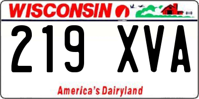 WI license plate 219XVA