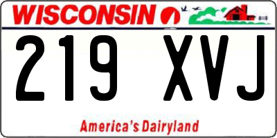 WI license plate 219XVJ