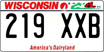 WI license plate 219XXB