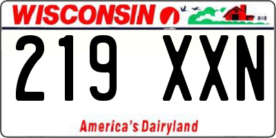 WI license plate 219XXN
