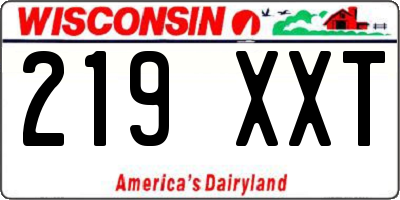 WI license plate 219XXT