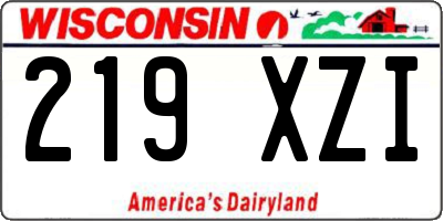 WI license plate 219XZI