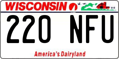 WI license plate 220NFU