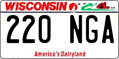 WI license plate 220NGA