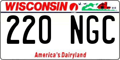 WI license plate 220NGC