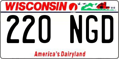 WI license plate 220NGD