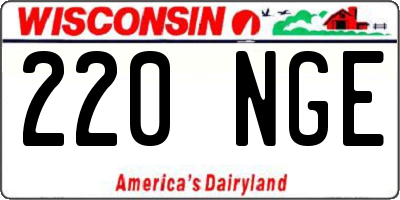 WI license plate 220NGE