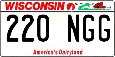 WI license plate 220NGG