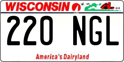 WI license plate 220NGL
