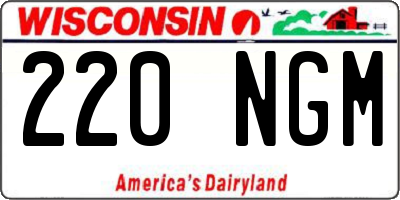 WI license plate 220NGM