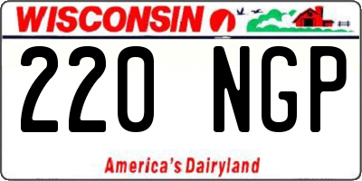 WI license plate 220NGP
