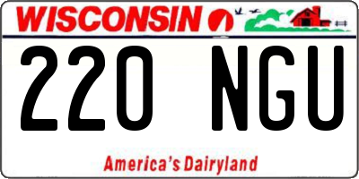WI license plate 220NGU