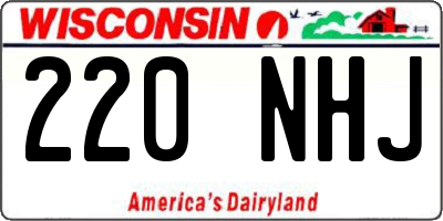 WI license plate 220NHJ