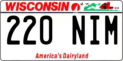 WI license plate 220NIM