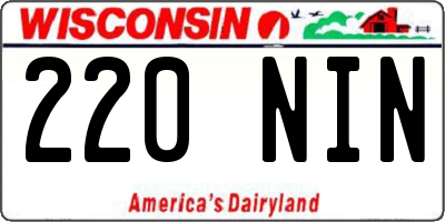 WI license plate 220NIN