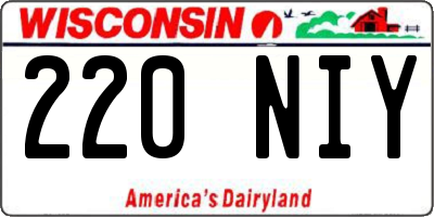 WI license plate 220NIY
