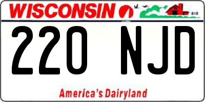 WI license plate 220NJD