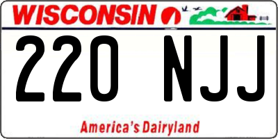 WI license plate 220NJJ