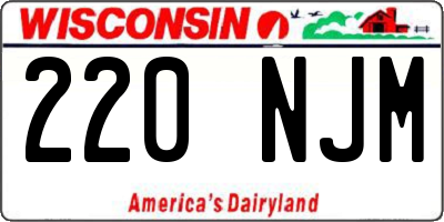 WI license plate 220NJM