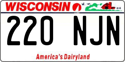 WI license plate 220NJN