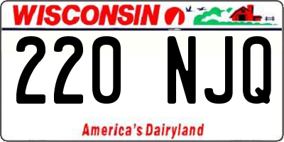 WI license plate 220NJQ