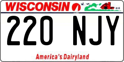 WI license plate 220NJY
