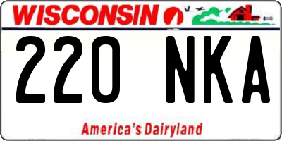 WI license plate 220NKA