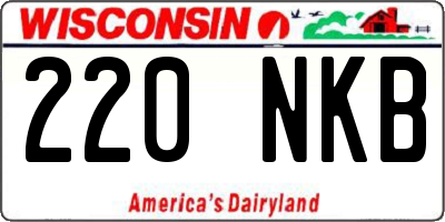 WI license plate 220NKB