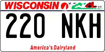 WI license plate 220NKH