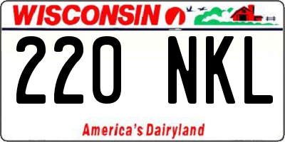 WI license plate 220NKL
