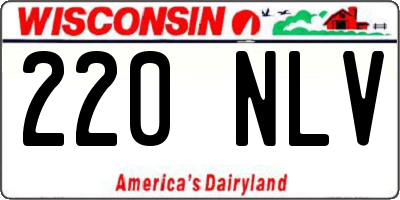 WI license plate 220NLV
