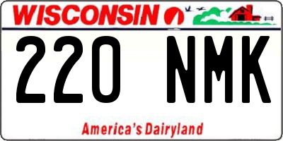 WI license plate 220NMK