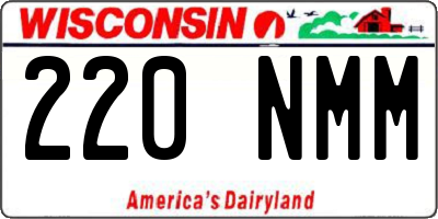 WI license plate 220NMM