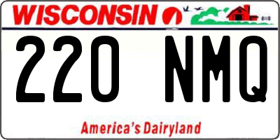 WI license plate 220NMQ