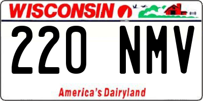 WI license plate 220NMV