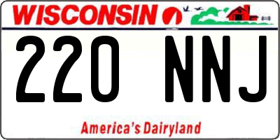 WI license plate 220NNJ