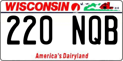 WI license plate 220NQB