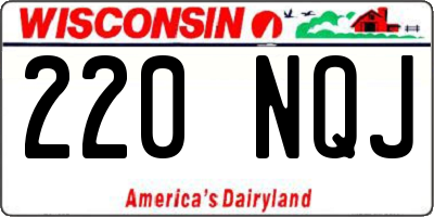 WI license plate 220NQJ