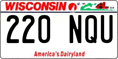 WI license plate 220NQU