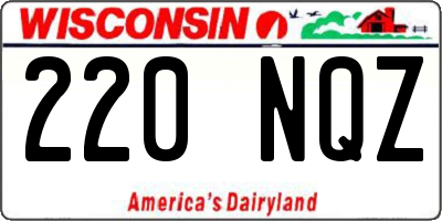 WI license plate 220NQZ