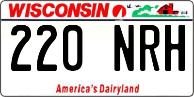 WI license plate 220NRH