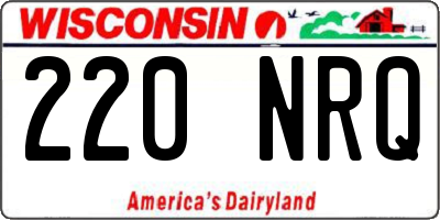 WI license plate 220NRQ