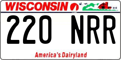WI license plate 220NRR